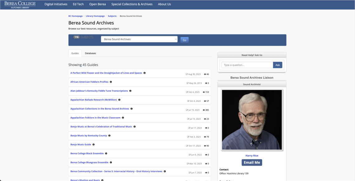 berea-sound-archives