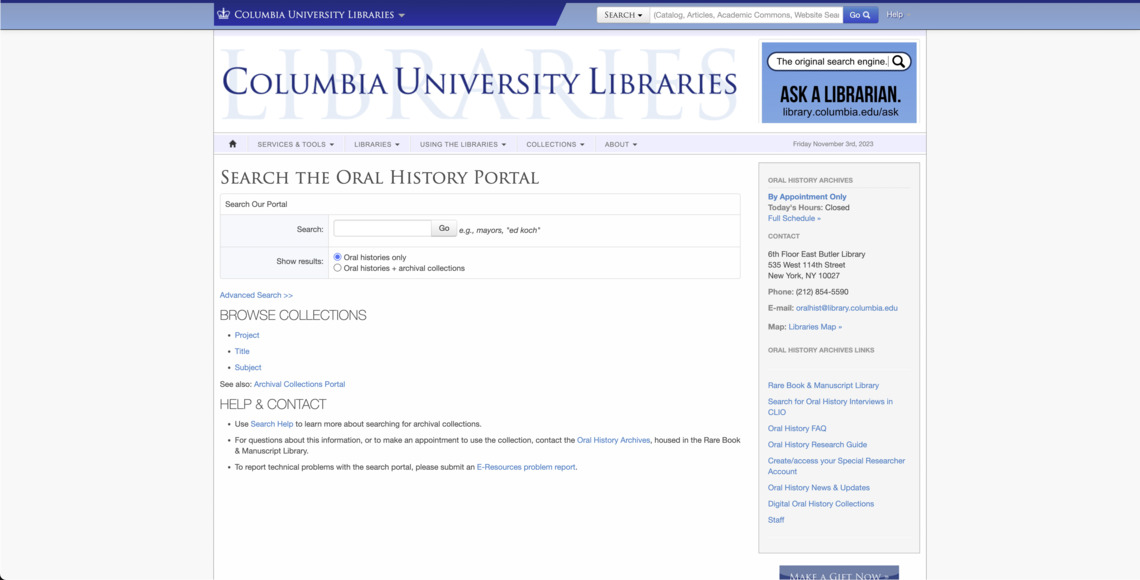 oral-history-archives-at-columbia-university