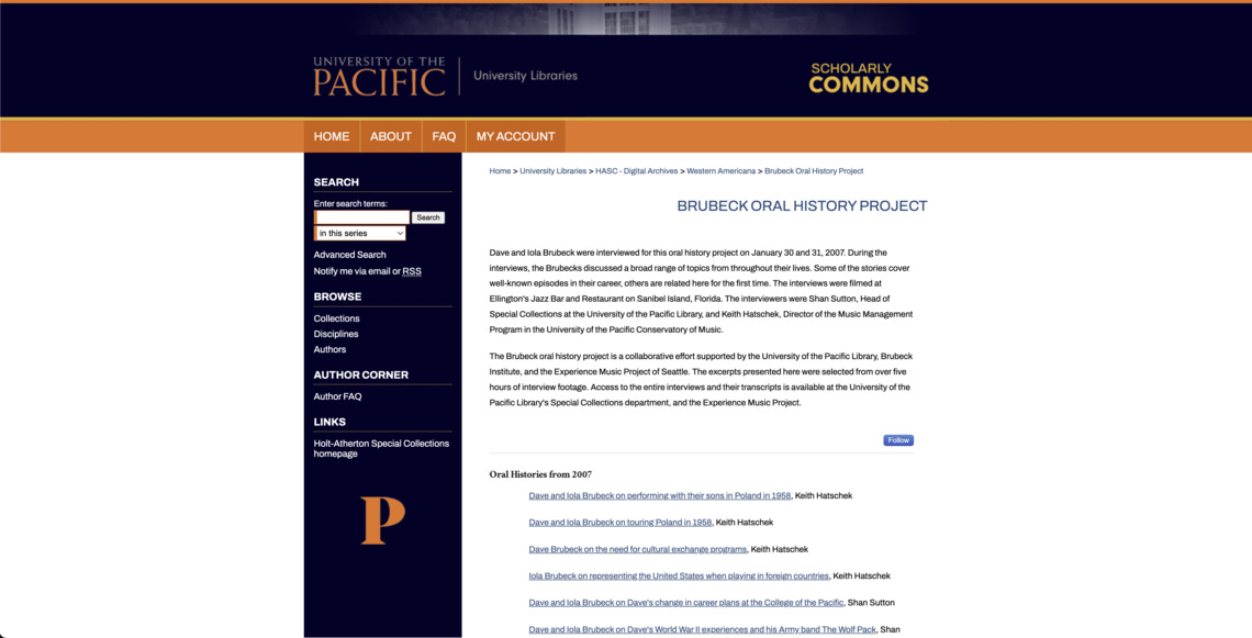 brubeck-oral-history-project